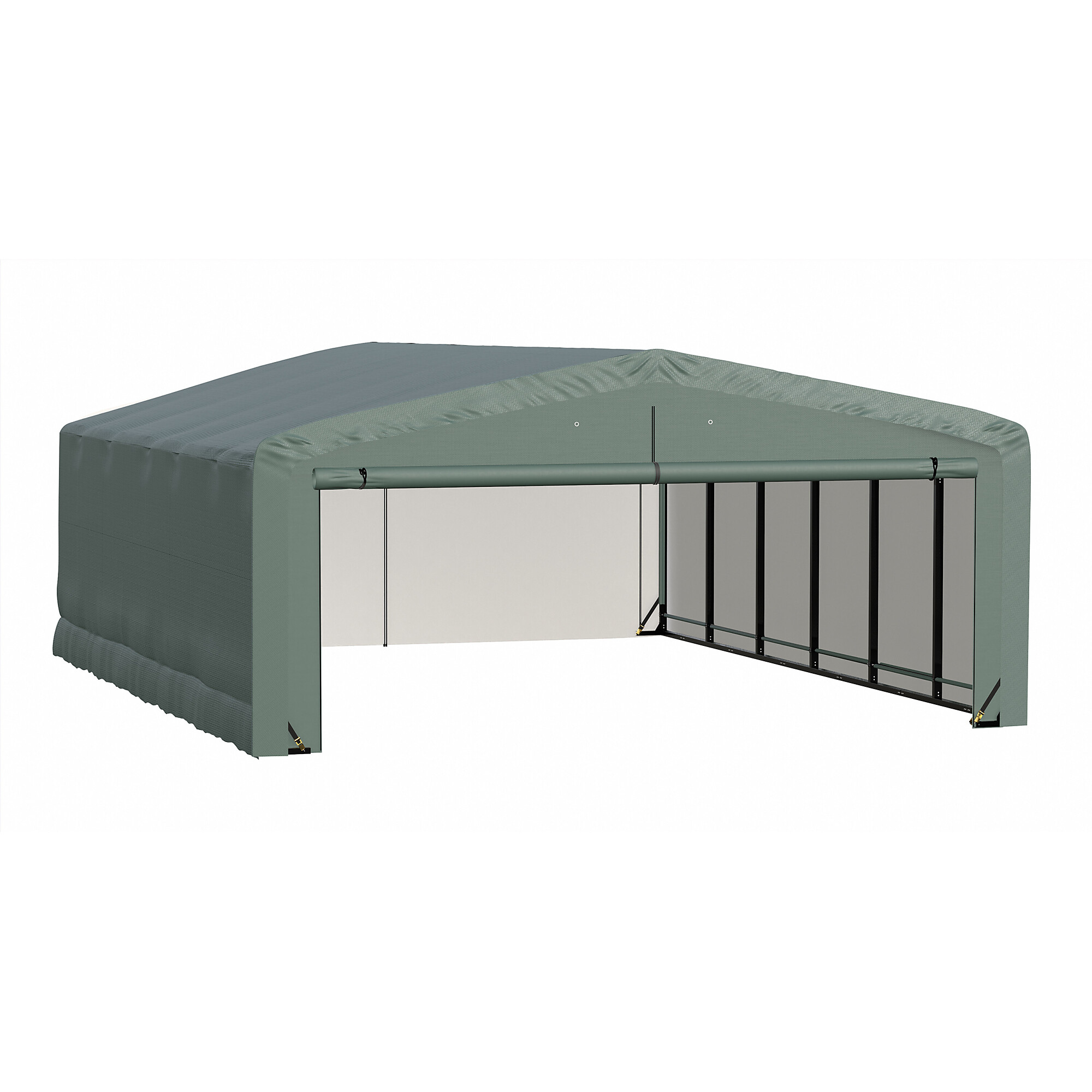 ShelterLogic ShelterTube Wind and Snow Rated Garage - 20ft. x 27ft. x 10ft., Industrial Steel Frame, Waterproof Fabric Cover, Model# SQAADD0104C02002710